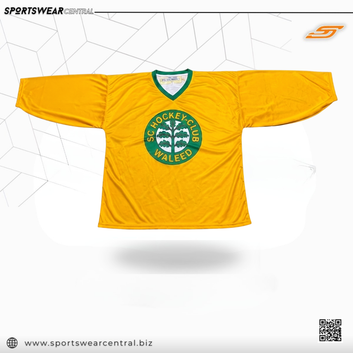 Ice Hockey Jersey – Yellow & Green Hockey Jersey with Custom Design